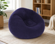 Надувное кресло-пуф Inflatable Sofa / Надувное кресло-мешок 110×110×85 см Фиолетовое - изображение 5