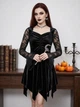 Оксамитова сукня з капюшоном та мереживом на Хелловін Honey Fashion Accessories M чорний (10-59) - изображение 1