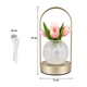 Настольная лампа светильник Lesko Tulips Crystal ZBTSYJX0417 Pink ночник в виде букета тюльпанов в колбе - изображение 6