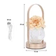 Настольная лампа LED ночник Lesko Rose Crystal KNXSTD01 Peach светильник в виде букета роз в колбе - изображение 5