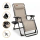 Раскладное кресло шезлонг LEOBRO до 150 кг Zero Gravity Premium Beige (LB-ZGC-G2-BEI) - изображение 1