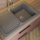 Кухонная мойка MIRAGGIO ORLEAN 861x496 прямоугольная с крылом серая - изображение 6
