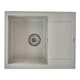 Гранитная мойка для кухни Zerix ZS-6250S-07 615x495 накладная, прямоугольная, мрамор (ZX4590) - изображение 1