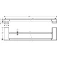 Полотенцедержатель Hansgrohe AddStoris подвійний 62,6 / 64,8x12,4 см, Brushed Black (41743340) - зображення 3