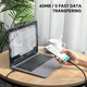 Kabel Aukey 100 W USB Type-C – USB Type-C 1.8 m Black (CB-KCC102) - obraz 5