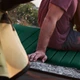 Надувний матрац для кемпінгу Outtec Pillow TPU O-42638 200 x 66,5 см з подшкою Зелений (5905884426388) - зображення 16