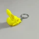 Декоративный брелок «Кролик» из PLA-пластика для ключей, сумки и рюкзака 43 мм, жёлтый - изображение 4