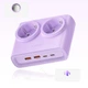 Блок живлення Orico PDC25 25W 6в1 2xAC + 2xUSB-A + 2xUSB-C Purple - зображення 4