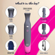 Женский триммер 3-в-1 для зоны бикини, лица, бровей и тела Veet Expert All-in-One Trimmer водонепроницаемый IP67, USB-зарядка, до 60 минут автономной работы - изображение 2