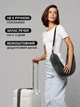 Подушка-чехол для ручной клади в самолет | Сумка для одежды | Travel Pillow Bag 79×18 см, с ремнями, синяя - изображение 6