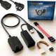 Адаптер USB 2.0 SATA IDE для HDD SSD 2.5 3.5 с блоком питания 12V черный комплект кабелей - изображение 1