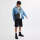 Сумка через плечо Coach Houston Flight Bag In Signature Canvas чёрная. - изображение 3