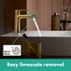 Смеситель для раковины HANSGROHE Talis E 71710990 золото с донным клапаном - изображение 6