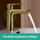 Смеситель для раковины HANSGROHE Talis E 71710990 золото с донным клапаном - изображение 7