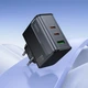 Зарядное устройство Hoco CS75A Star Speed PD 70 Вт 3 порта USB (EU) Черный (CS75A) - изображение 3