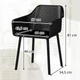 Комплект из 2 плетеных обеденных кресел Costway с подлокотниками, 44×43,5×46 см по сиденью, черный - изображение 2