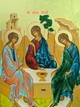 Писаная греческая икона Святой Троицы 18,5×25 см - изображение 5