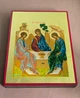 Писаная греческая икона Святой Троицы 18,5×25 см - изображение 6