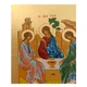 Писаная греческая икона Святой Троицы 15×19 см - изображение 5