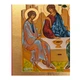 Писаная греческая икона Святой Троицы 15×19 см - изображение 7