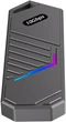 Зовнішня кишеня Dynamode для M.2 SSD NVMe (PCIe) - USB3.2 GEN2 Type-C, 10 Гбіт/с, металевий корпус, RGB-підсвітка Темно-сіра (DM-CAD-SSD14-N) - зображення 4