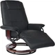 Крісло для відпочинку Recliner sofa Чорне з масажем (6 вібраційних зон) та обігрівом, з регулюванням нахилу спинки та висувною підніжкою - зображення 1