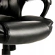 Кресло офисное с подлокотниками Comfort Black, спинка с подголовником, порезиненные колесики - изображение 8