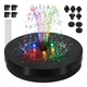 Садовый фонтан на солнечной батарее 16 см с подсветкой LED RGB — Плавающий насос для пруда и бассейна, аккумулятор 900 мАч - изображение 2