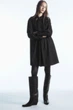 Сукня жіноча COS Ruffled-Collar Mini Shirt Dress 1194523001 Eur 42 Чорний - изображение 1
