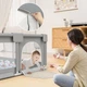Дитячий манеж Synue Domivska AMZ-2000-G 200×180×69 см сірий, великий ігровий манеж із сіткою та дверцятами - зображення 4