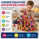 Дитячий магнітний 3D конструктор 100 деталей з магнітних паличок і кульок у кейсі для зберігання, різнокольоровий - зображення 8