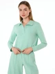 Женское поло Promin 2095-02_554 XL Светло-зеленый меланж (2700000128398) - изображение 1