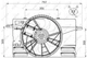 Вентилятор радіатора Volvo C30/C70/S40/V50 2.4/2.5 04-12 (з дифузором) 47412 , NRF - зображення 2