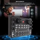 Профессиональный аудио микшер и звуковая карта Fockety Professional Audio Mixer с Bluetooth и звуковыми эффектами, интеллектуальное шумоподавление, разноцветная подсветка, беспроводной микшер - изображение 10