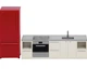 Игровой набор мебели Lundby для кукольного домика, кухня с холодильником, мойкой и плитой, масштаб 1:18 - изображение 1