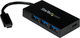 Hub USB Startech 3x USB-A 1x USB-C 3.2 Gen Black (HB30C3A1CFB) - obraz 1