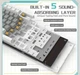 Механічна клавіатура Ajazz AK820 GRAY-WHITE, компактна TKL (80%), підсвітка, провідна, USB‑C, антигостинг - зображення 5