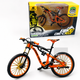 Коллекционная мини-модель велосипеда металлический Фингербайк MTB игрушечный велосипед 1:8 Размер 18 см Orange - изображение 1