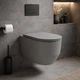 Унітаз підвісний Devit Art 3.0 3030140G безобідковий з кришкою soft-close, Vortex Flush, сірий мат - изображение 1