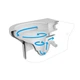 Унітаз підвісний Devit Art 3.0 3030140G безобідковий з кришкою soft-close, Vortex Flush, сірий мат - изображение 4