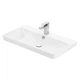 Тумба Devit Urbanis 454080W 80 см з раковиною та чорними ручками, біла - изображение 6