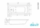Ванна акрилова Devit Comfort 18080123 180х80 см з ніжками - изображение 3