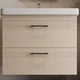 Тумба Devit Urbanis 454080BE 80 см з раковиною та чорними ручками, бежева - изображение 9