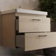 Тумба Devit Urbanis 454060BE 60 см з раковиною та чорними ручками, бежева - изображение 10