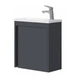 Тумба з раковиною Devit Small 063050A, 50 см, антрацит - изображение 2