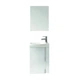 Комплект меблів Royo Elegance 122910 зеркало 45 см + тумба з раковиною підвісна 45 см білий - зображення 1