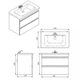 Тумба Devit Frame 753080W 80 см з раковиною та сифоном, біла глянцева - изображение 3