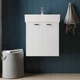 Тумба Devit Flow 484050W 50 см з умивальником та ручками, білий матовий - зображення 7