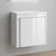 Тумба з раковиною Devit Small 063050W, 50 см, білий глянець - изображение 1