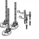 Комплект опор для сифонів Tece Drainprofile 674000 65-164 (95-194) мм для монтажу каналу - изображение 2